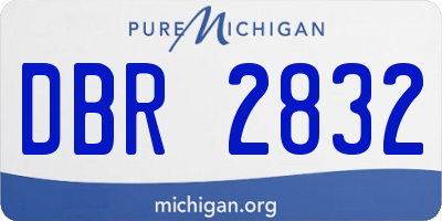 MI license plate DBR2832