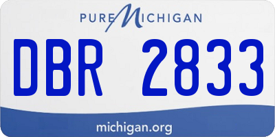 MI license plate DBR2833
