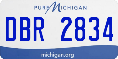 MI license plate DBR2834