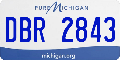 MI license plate DBR2843