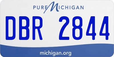 MI license plate DBR2844