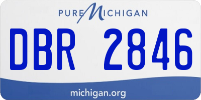 MI license plate DBR2846