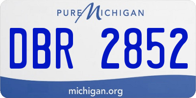 MI license plate DBR2852
