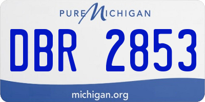 MI license plate DBR2853