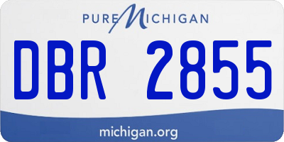 MI license plate DBR2855