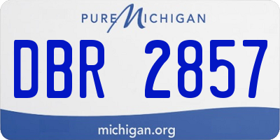 MI license plate DBR2857