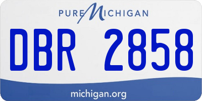MI license plate DBR2858