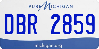 MI license plate DBR2859