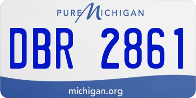 MI license plate DBR2861