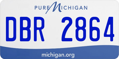 MI license plate DBR2864