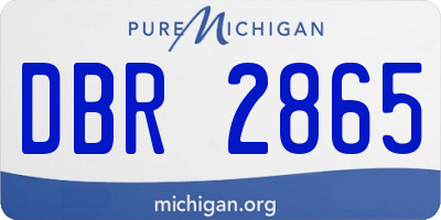 MI license plate DBR2865