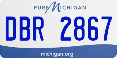 MI license plate DBR2867