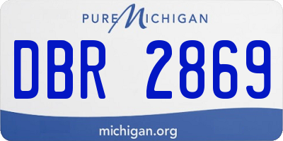 MI license plate DBR2869
