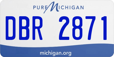 MI license plate DBR2871