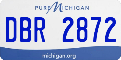 MI license plate DBR2872