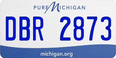 MI license plate DBR2873