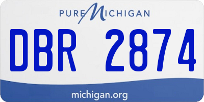 MI license plate DBR2874