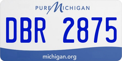 MI license plate DBR2875