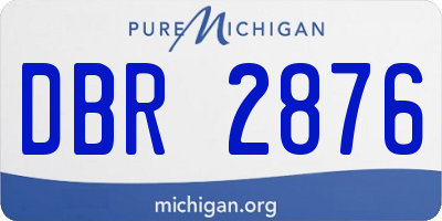 MI license plate DBR2876