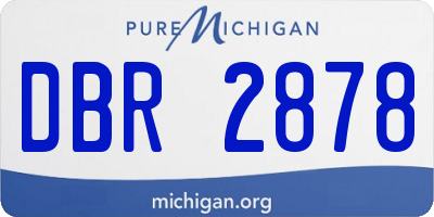 MI license plate DBR2878