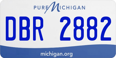 MI license plate DBR2882
