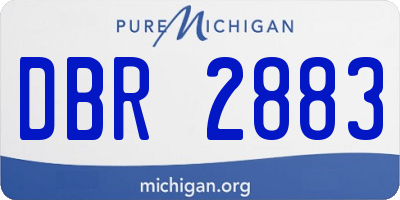 MI license plate DBR2883