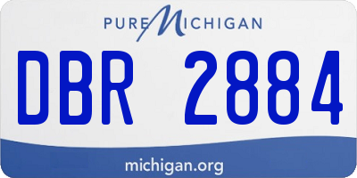 MI license plate DBR2884