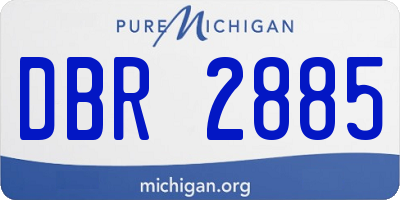 MI license plate DBR2885