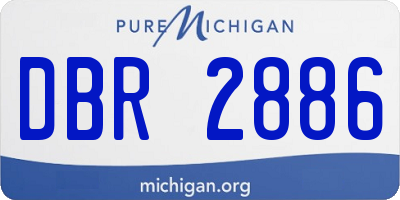 MI license plate DBR2886