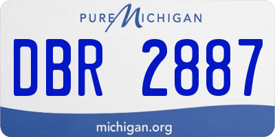 MI license plate DBR2887