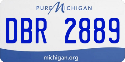 MI license plate DBR2889