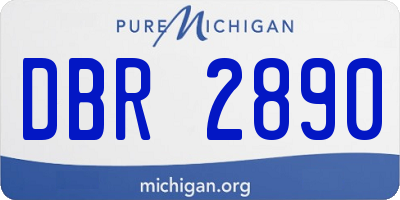 MI license plate DBR2890