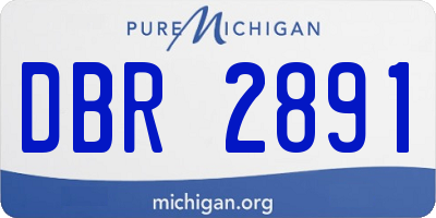 MI license plate DBR2891
