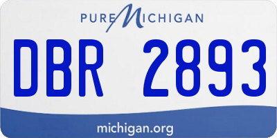 MI license plate DBR2893