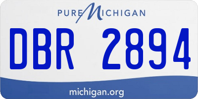 MI license plate DBR2894