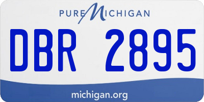 MI license plate DBR2895