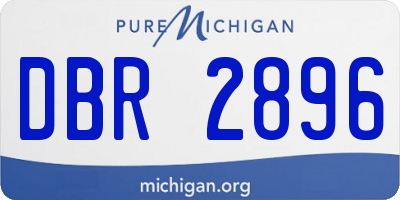 MI license plate DBR2896