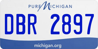 MI license plate DBR2897