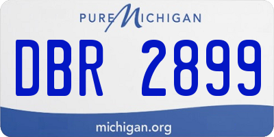 MI license plate DBR2899