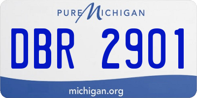 MI license plate DBR2901