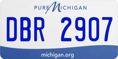 MI license plate DBR2907