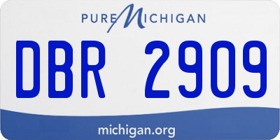 MI license plate DBR2909