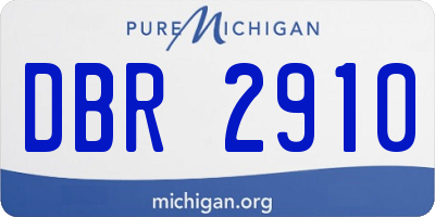 MI license plate DBR2910