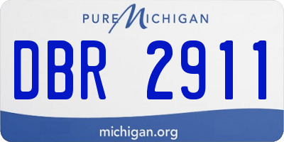 MI license plate DBR2911