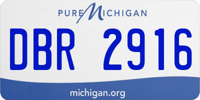 MI license plate DBR2916