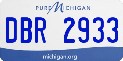MI license plate DBR2933