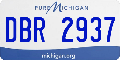 MI license plate DBR2937
