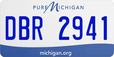 MI license plate DBR2941