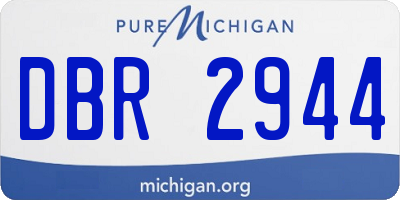MI license plate DBR2944