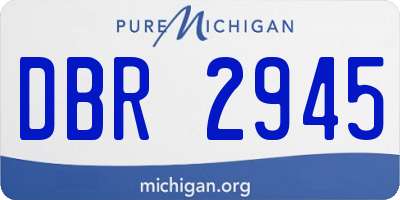 MI license plate DBR2945
